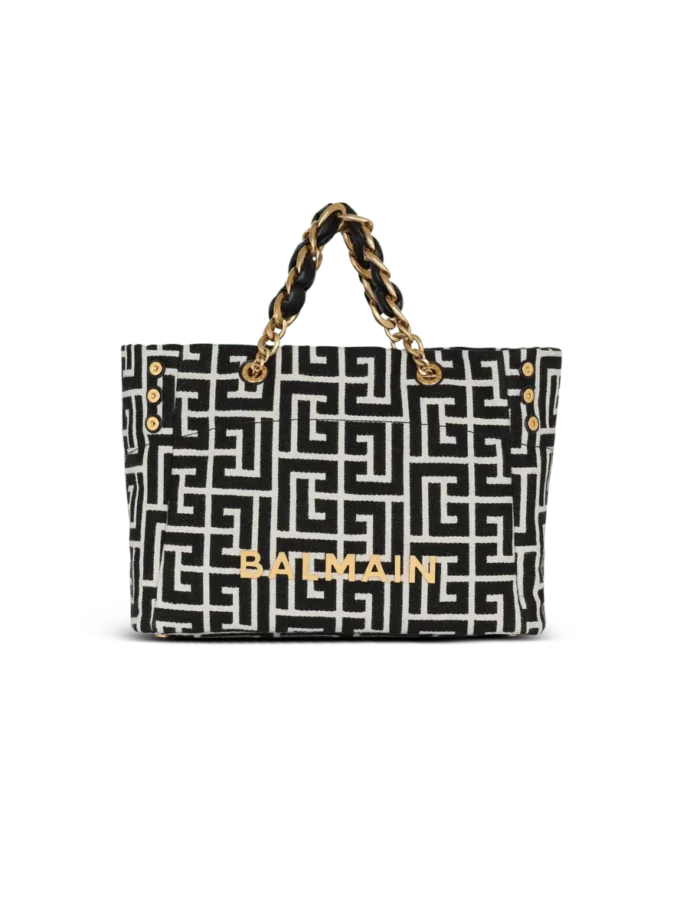 1945 Borsa tote in morbida tela jacquard con monogramma PB 1945 Borsa tote in morbida tela jacquard con monogramma PB