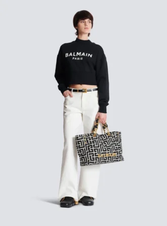 1945 Borsa tote in morbida tela jacquard con monogramma PB
