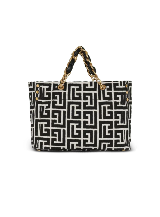 1945 Borsa tote in morbida tela jacquard con monogramma PB 1945 Borsa tote in morbida tela jacquard con monogramma PB