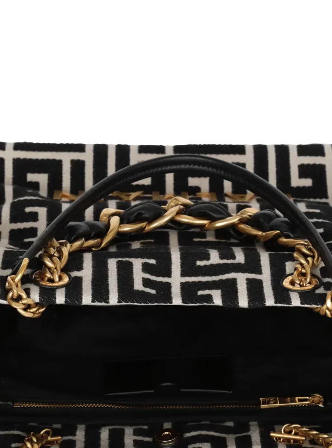 1945 Borsa tote in morbida tela jacquard con monogramma PB 1945 Borsa tote in morbida tela jacquard con monogramma PB