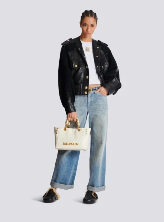1945 Borsa tote piccola in morbida pelle stropicciata