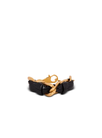 1945 Bracciale in pelle e catena morbida