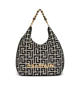 1945 Soft Hobo Large borsa tote grande in jacquard con monogramma