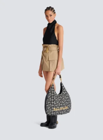 1945 Soft Hobo Large borsa tote grande in jacquard con monogramma