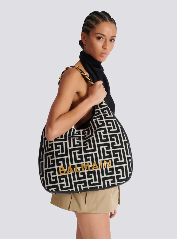 1945 Soft Hobo Large borsa tote grande in jacquard con monogramma 1945 Soft Hobo Large borsa tote grande in jacquard con monogramma