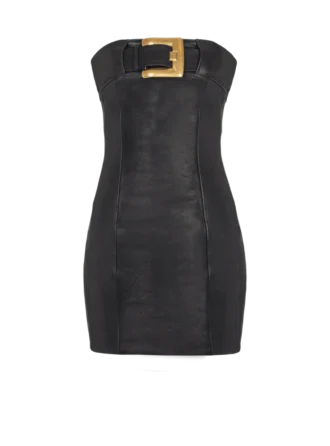 Abito bustier con cintura