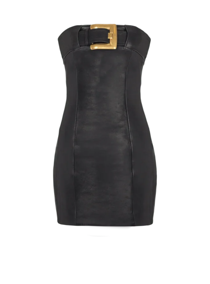 Abito bustier con cintura