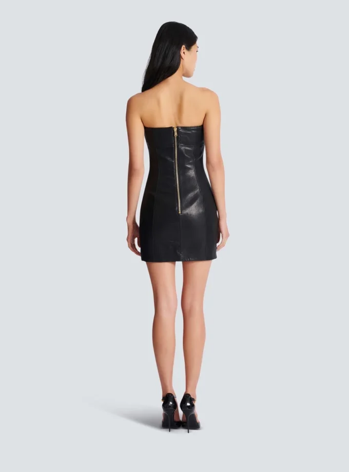 Abito bustier con cintura