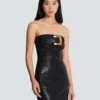Abito bustier con cintura