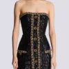 Abito bustier con ricami di paillettes Abito bustier con ricami di paillettes