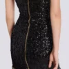Abito bustier con ricami di paillettes Abito bustier con ricami di paillettes