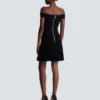 Abito con spalle scoperte in maglia glitterata Abito con spalle scoperte in maglia glitterata