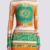 Abito corto aderente stampato con motivo Balmain Foulard Abito corto aderente stampato con motivo Balmain Foulard