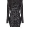 Abito corto con paillettes in maglia coccodrillo Abito corto con paillettes in maglia coccodrillo