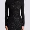 Abito corto con paillettes in maglia coccodrillo Abito corto con paillettes in maglia coccodrillo