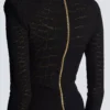Abito corto con paillettes in maglia coccodrillo Abito corto con paillettes in maglia coccodrillo