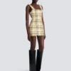 Abito corto con spalline in tweed glitterato Abito corto con spalline in tweed glitterato
