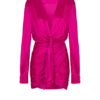 Abito corto in jersey interlock drappeggiato Abito corto in jersey interlock drappeggiato