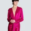 Abito corto in jersey interlock drappeggiato Abito corto in jersey interlock drappeggiato
