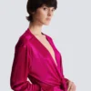 Abito corto in jersey interlock drappeggiato Abito corto in jersey interlock drappeggiato