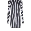 Abito corto in maglia con intarsio zebrato Abito corto in maglia con intarsio zebrato
