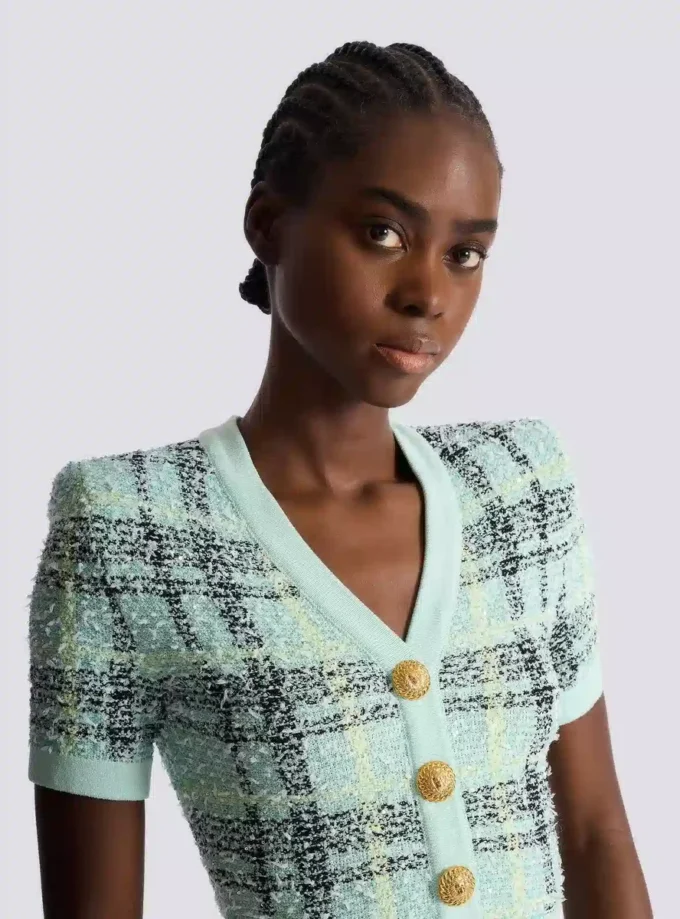 Abito corto in tweed glitterato Abito corto in tweed glitterato
