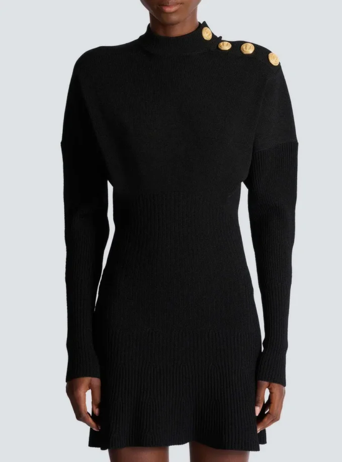 Abito corto svasato in maglia Abito corto svasato in maglia