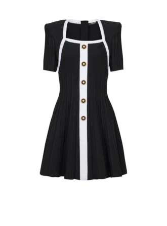 Abito in maglia A-line bicolore
