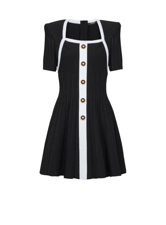 Abito in maglia A-line bicolore Abito in maglia A-line bicolore