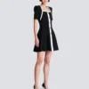 Abito in maglia A-line bicolore Abito in maglia A-line bicolore