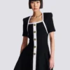 Abito in maglia A-line bicolore Abito in maglia A-line bicolore