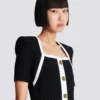 Abito in maglia A-line bicolore Abito in maglia A-line bicolore