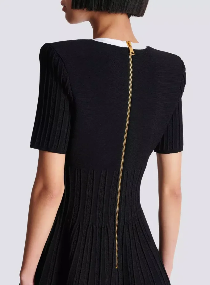 Abito in maglia A-line bicolore Abito in maglia A-line bicolore