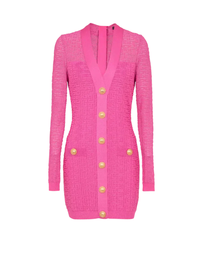 Abito in maglia con monogramma