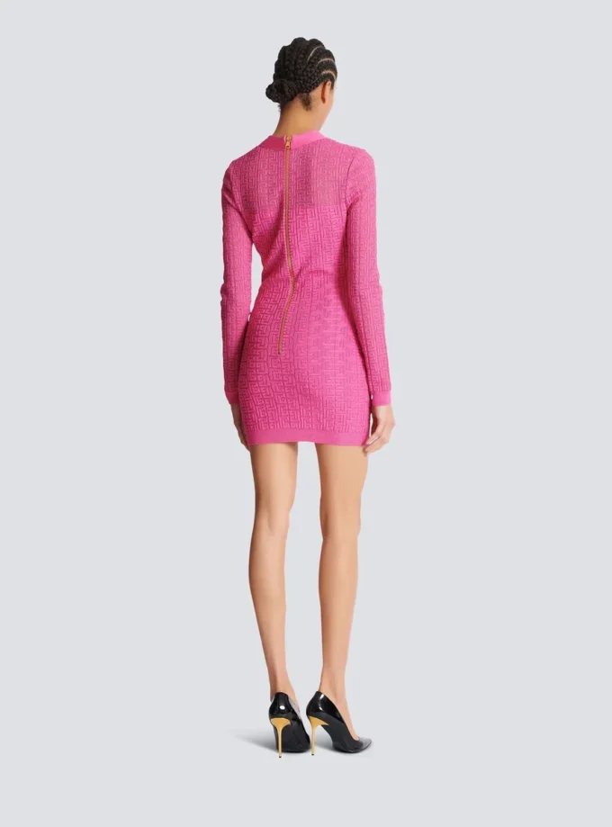 Abito in maglia con monogramma