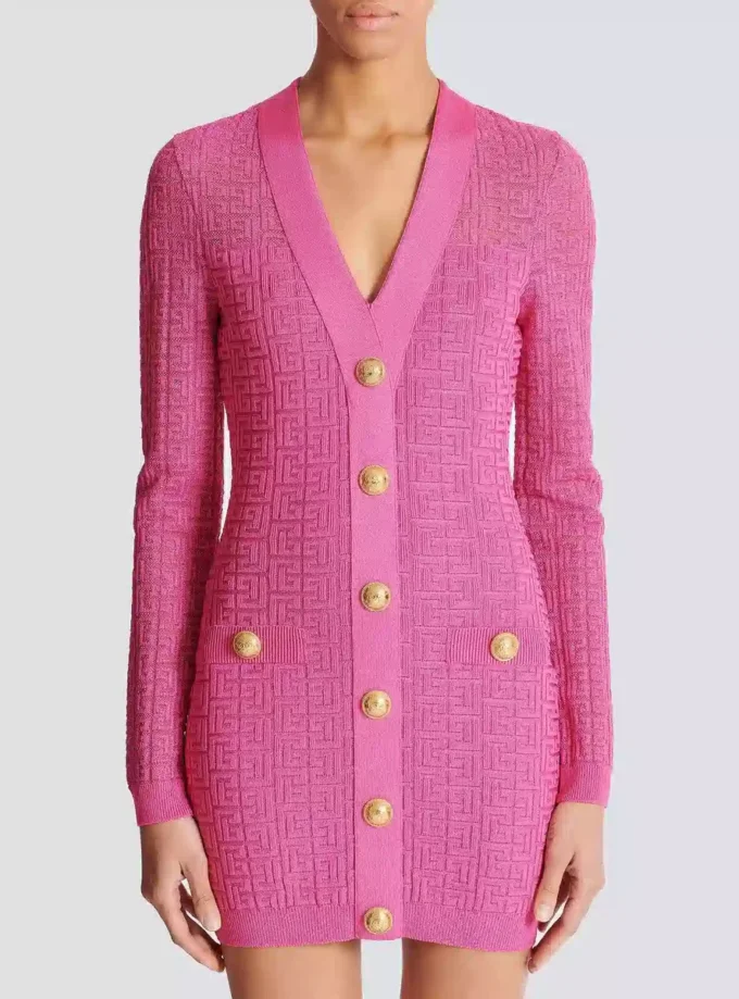 Abito in maglia con monogramma