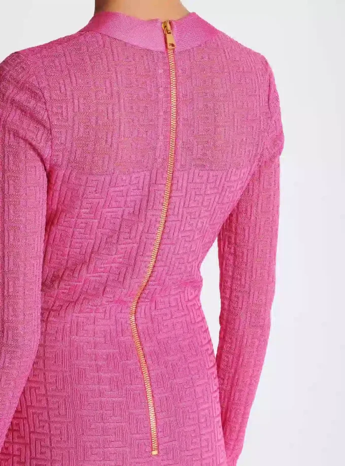 Abito in maglia con monogramma