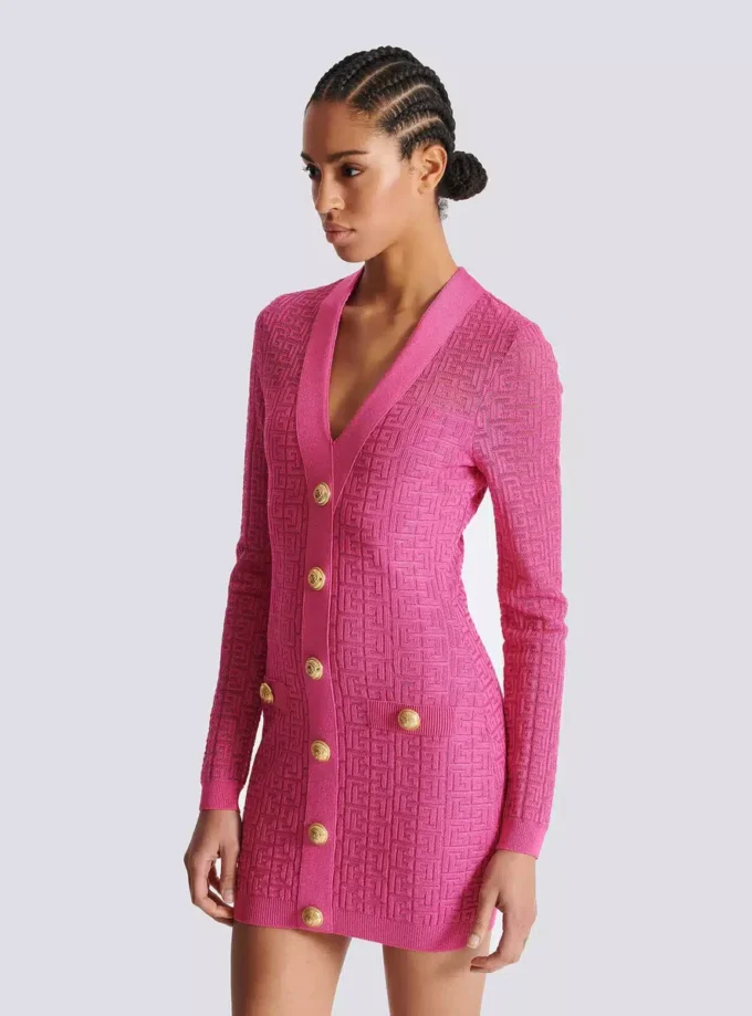 Abito in maglia con monogramma