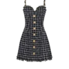 Abito in tweed con spalline a catena Abito in tweed con spalline a catena