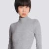 Abito lungo drappeggiato in maglia di cotone Abito lungo drappeggiato in maglia di cotone