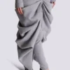 Abito lungo drappeggiato in maglia di cotone Abito lungo drappeggiato in maglia di cotone