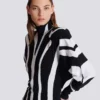 Abito lungo in maglia con intarsio zebrato Abito lungo in maglia con intarsio zebrato