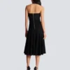 Abito midi in maglia plissettata con scollo all’americana Abito midi in maglia plissettata con scollo all’americana