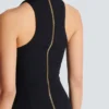 Abito svasato grain de poudre con cintura