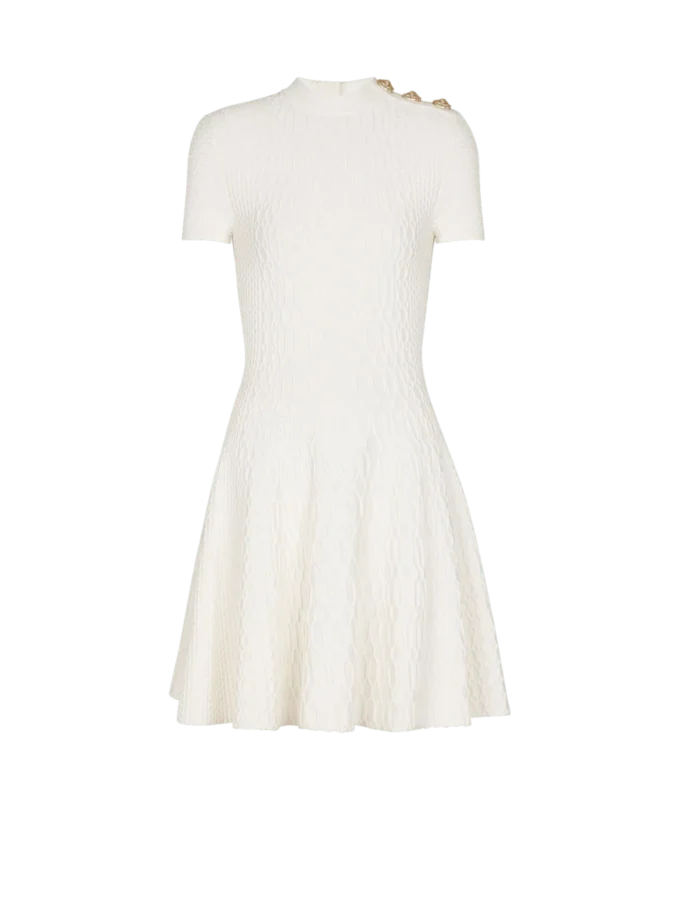 Abito svasato in maglia coccodrillo