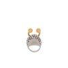 Anello con borchie in ottone e strass
