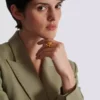Anello con catena in ottone