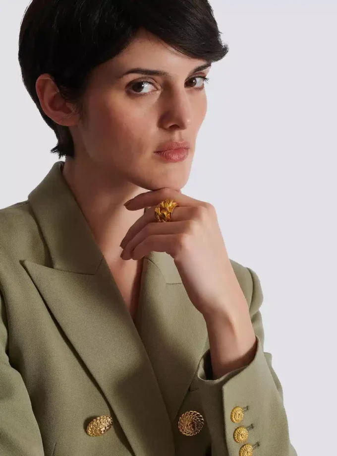 Anello con catena in ottone