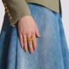 Anello con catena in ottone