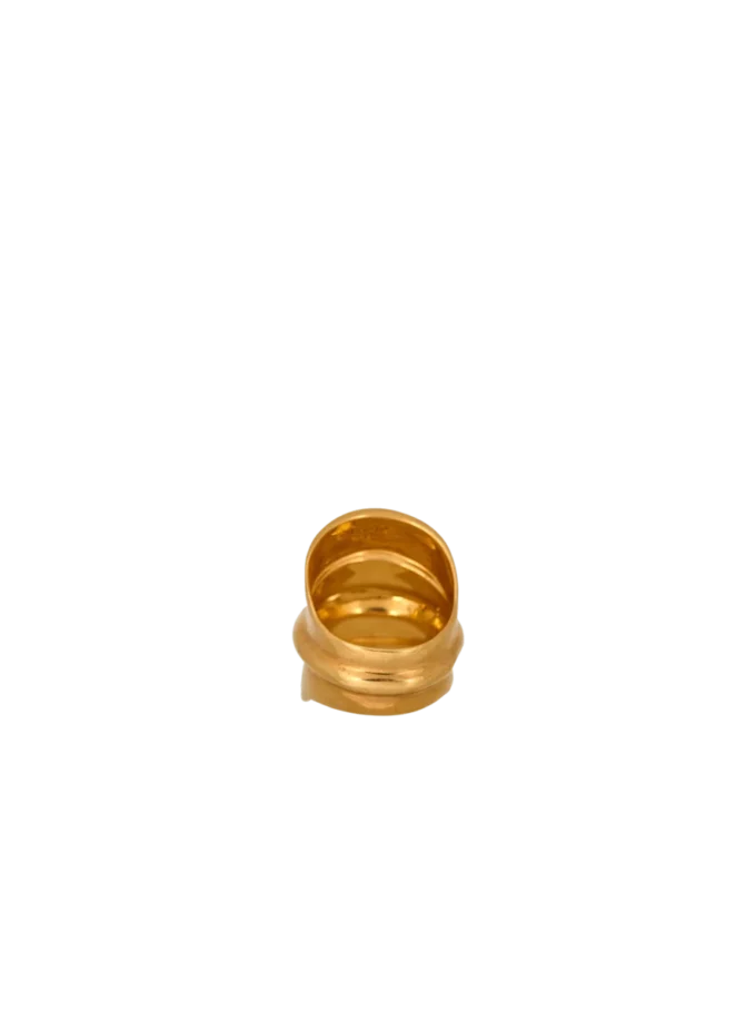 Anello in ottone effetto bambù